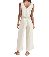 Splendid Kali V-Neck Sleeveless Wide Leg Jumpsuit