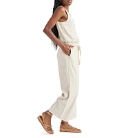 Splendid Kali V-Neck Sleeveless Wide Leg Jumpsuit