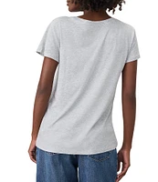 Splendid Kate V-Neck Short Sleeve Tee Shirt