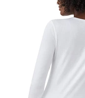 Splendid Knit Classic Crew Neck Long Sleeve Tee