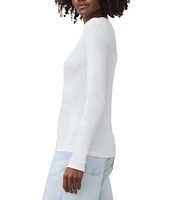 Splendid Knit Classic Crew Neck Long Sleeve Tee