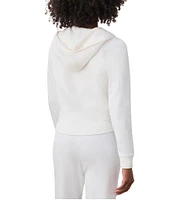 Splendid Knit Crew Neck Long Sleeve Hoodie Zip Up Jacket