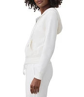 Splendid Knit Crew Neck Long Sleeve Hoodie Zip Up Jacket