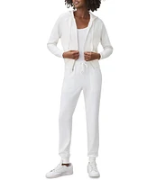 Splendid Knit Crew Neck Long Sleeve Hoodie Zip Up Jacket