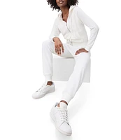 Splendid Knit Crew Neck Long Sleeve Hoodie Zip Up Jacket