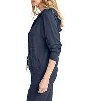 Splendid Knit Crew Neck Long Sleeve Hoodie Zip Up Jacket
