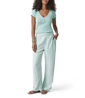 Splendid Layla Knit Striped Mid Rise Lounge Pants