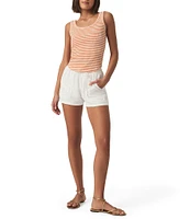 Splendid Lina Ribbed Knit Stripe Scoop Neck Sleeveless Tank Top