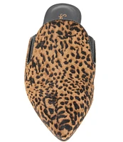 Splendid Liza Cheetah Print Pony Hair Flat Mules