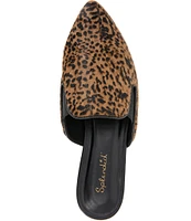 Splendid Liza Cheetah Print Pony Hair Flat Mules