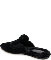 Splendid Liza Suede Faux Shearling Trimmed Mules