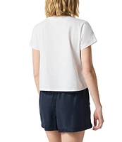 Splendid Louisa Knit Crew Neck Short Sleeve Shirt