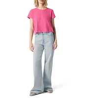 Splendid Louisa Knit Crew Neck Short Sleeve Shirt