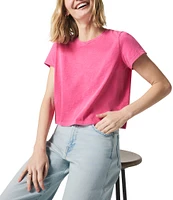 Splendid Louisa Knit Crew Neck Short Sleeve Shirt