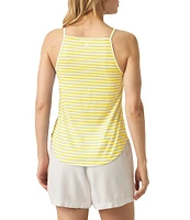 Splendid Marina Knit Stripe Print Crew Neck Sleeveless Tank