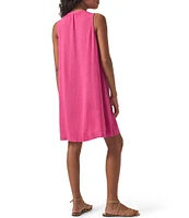 Splendid Mary Ann Linen Blend V-Neck Sleeveless Shift Dress