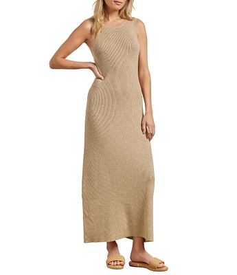 Splendid McKayla Sleeveless Crew Neck Sheath Maxi Knit Dress