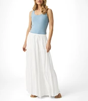 Splendid Melanie Knit Mid Rise A-Line Skirt