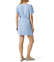 Splendid Melanie Knit V-Neck Short Sleeve Shirt Dress