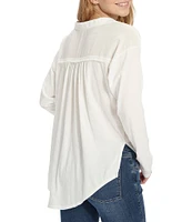 Splendid Paige Point Collar Button Front Long Sleeve Shirt