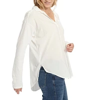 Splendid Paige Point Collar Button Front Long Sleeve Shirt