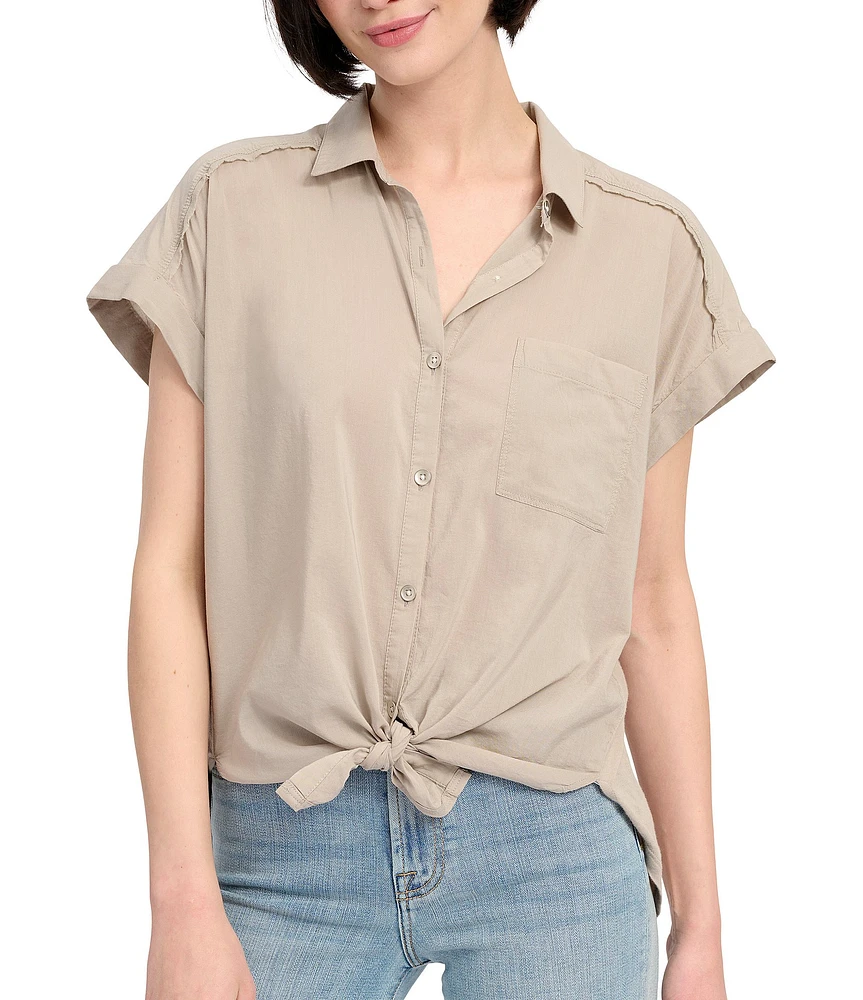 Splendid Paige Point Collar Short Sleeve Shirt