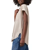 Splendid Paige Point Collar Short Sleeve Shirt