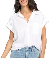 Splendid Paige Point Collar Short Sleeve Shirt