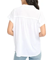 Splendid Paige Point Collar Short Sleeve Shirt