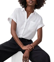 Splendid Paige Point Collar Short Sleeve Shirt