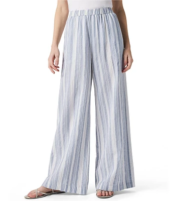 Splendid Raegan Linen Blend Knit Stripe Mid Rise Lounge Pants