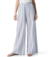 Splendid Raegan Linen Blend Knit Stripe Mid Rise Lounge Pants