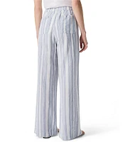 Splendid Raegan Linen Blend Knit Stripe Mid Rise Lounge Pants