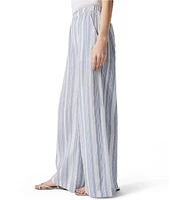 Splendid Raegan Linen Blend Knit Stripe Mid Rise Lounge Pants
