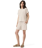 Splendid Scuba Stretch Knit Drawstring Shorts