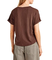 Splendid Skye Slub Cotton Crew Neck Short Sleeve Tee