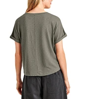 Splendid Skye Slub Cotton Crew Neck Short Sleeve Tee