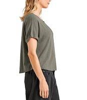 Splendid Skye Slub Cotton Crew Neck Short Sleeve Tee