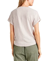 Splendid Skye Slub Cotton Crew Neck Short Sleeve Tee