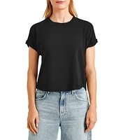 Splendid Skye Slub Cotton Crew Neck Short Sleeve Tee