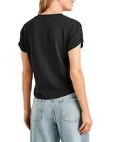 Splendid Skye Slub Cotton Crew Neck Short Sleeve Tee