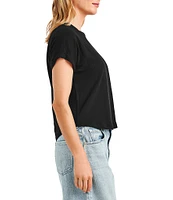 Splendid Skye Slub Cotton Crew Neck Short Sleeve Tee