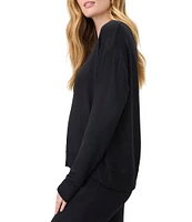 Splendid Supersoft Crew Neck Long Sleeve Pullover Shirt