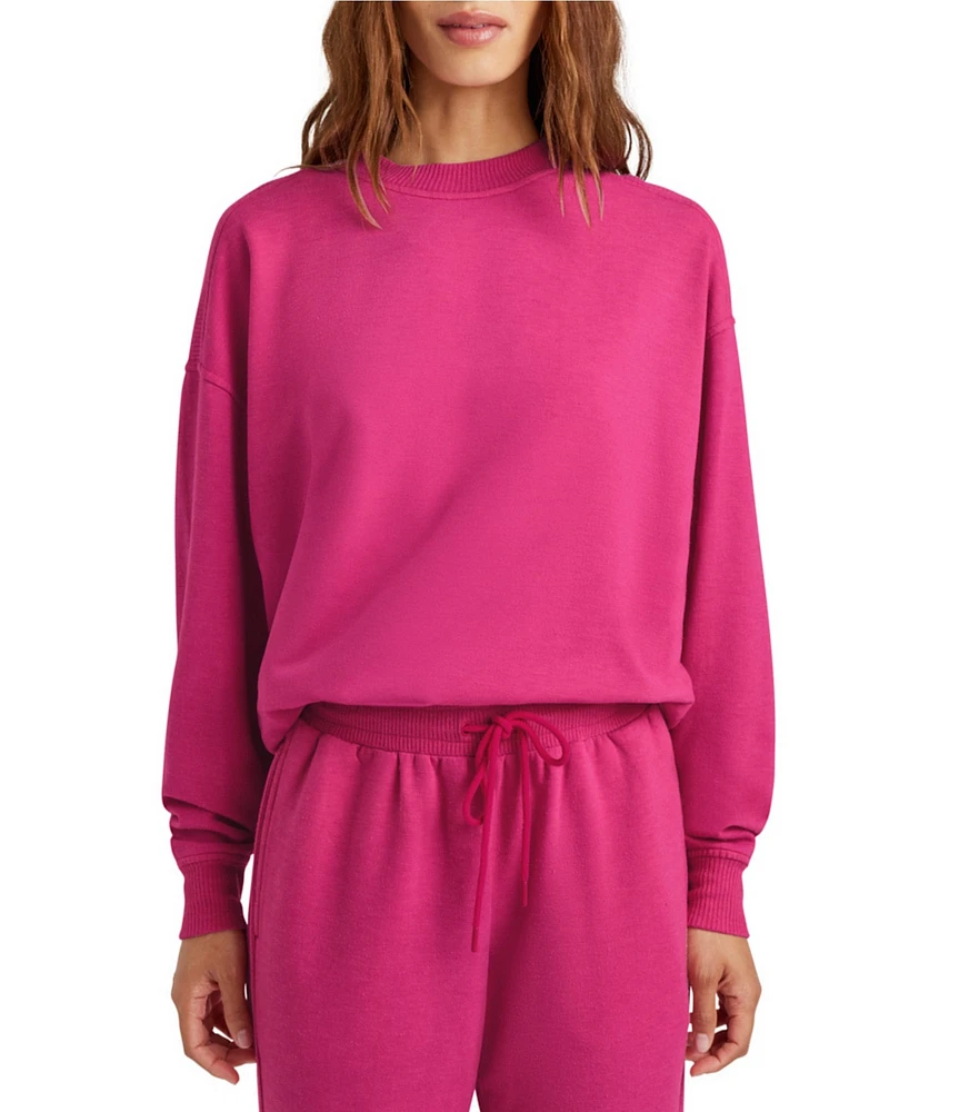 Splendid Tamara Supersoft Crew Neck Long Sleeve Pullover Shirt