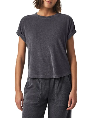 Splendid Taryn Knit Terry Crew Neck Short Sleeve Tee Shirt