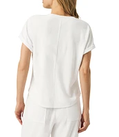 Splendid Taryn Knit Terry Crew Neck Short Sleeve Tee Shirt