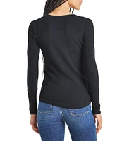 Splendid Thermal Forever Shirttail Hem Henley Long Sleeve Shirt