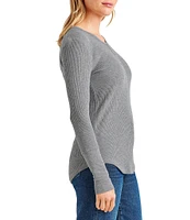 Splendid Thermal Forever Henley Long Sleeve Shirt