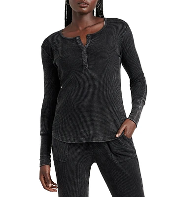 Splendid Thermal Forever Henley Long Sleeve Shirt