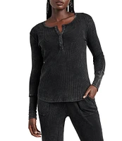 Splendid Thermal Forever Henley Long Sleeve Shirt